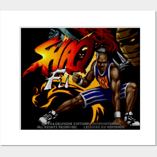 Shaq-Fu Title Screen Wall Art by retroworldkorea